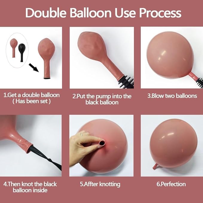 Dusty Rose Balloon Arch Kit Double Stuffed Mauve Pink Cream White Sand Tan Boho Balloon Garland with Blush Brown Gold Latex for Baby Shower Wedding Birthday Fall Party Decoration