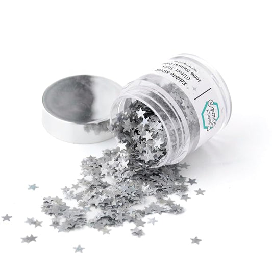 Dye-Free Edible Glitter Stars - Vegan, Gluten-Free & Non-Toxic | Perfect for Cakes, Cupcakes, Drinks & Desserts by Simply Sucré