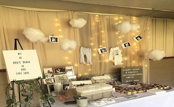 12 Pcs Artificial Cloud Props Imitation 3D Cloud Hanging Decorations Cloud Shape Room DIY Decorative Hanging Ornament for Stage Wedding Party Stage Show Decor (Small,Medium and Large Three Size)