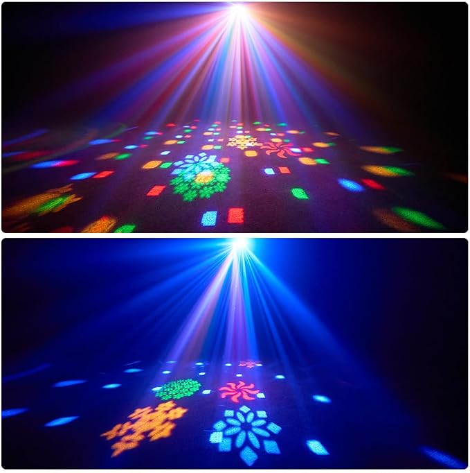 Party DJ Disco Light 3in1 projector Stage lighting remote control multi-mode voice control strobe effect projection light Family Party Bar Club KTV Karaoke Holiday Birthday Bash Party atmosphere light