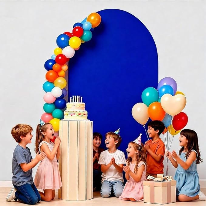 6FT Royal Blue Wedding Arch Cover, Royal Blue 6 FT Arch Backdrop Cover, Royal Blue Chiara Backdrop Cover for Wedding Birthday Party Celebration Decoration