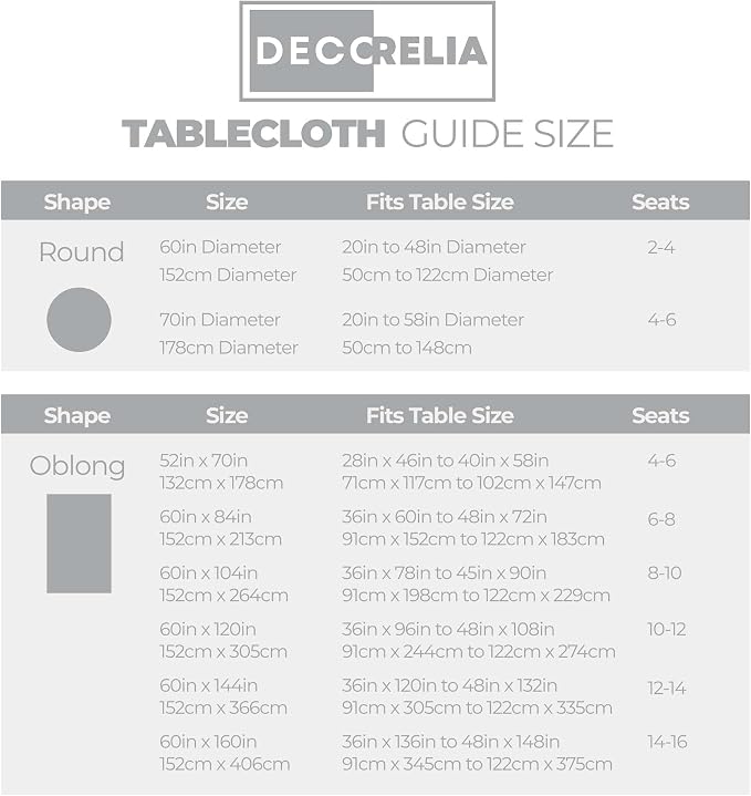 Decorelia Waterproof Faux Linen Rectangle Tablecloth, Spillproof Wrinkle Free Outdoor Reusable Table Cloth for Holiday, Banquet, Party, Buffet Dinner (Oblong,60 x 120 Inch (10-12 Seats), Cool Grey)