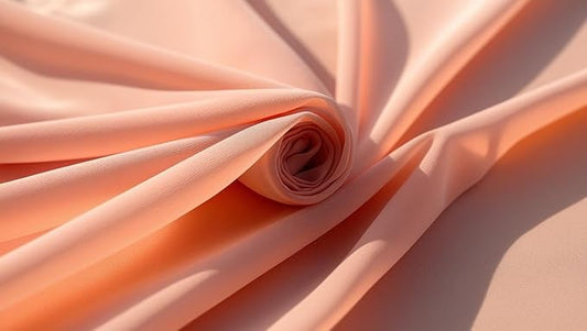 New Star Fabrics Chiffon Fabric, Continuous 60" Wide (30ft) Sheer Material, 100% Soft Polyester, Ideal for Wedding, Party, Event Decor, Draping, and Dresses (Peach, 5 Yards)