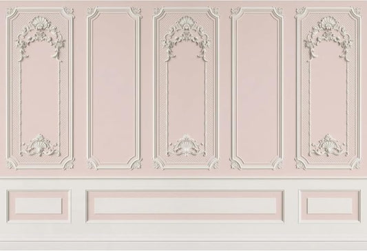 Baocicco 20x10ft Classic Castle Wall Texture Backdrops for Photography European Pink Princess Bedroom Wallpaper Boudoir Decor Little Girls Baby Teens Girlfriend Photo Studio Birthday Wedding Backdrop