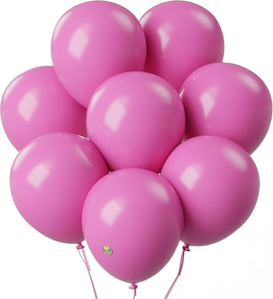 AFTERLOON® Biodegradable Balloons 24 pcs Hot Pink 12 Inch, Matte Color Thickened Extra Strong Latex Helium Float, Colorful Bulk Color ballon baloon Globos Para Decoration De Fiestas Kids