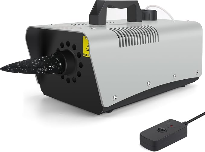 blessny High-velocity Snow Machine, Wired Remote Portable Premium Artificial Snowflake Machines for Indoor Outdoor Christmas Party, 650W Low Consumption with Max 2000CFM Output, ETL Listed