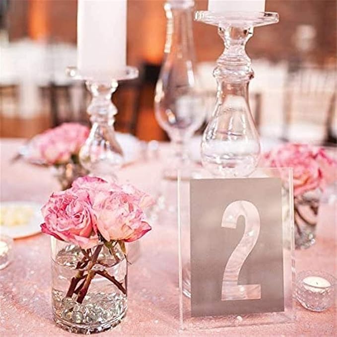 Eternal Beauty Sequin Tablecloth, 50x50 Inch Pink Square Glitter Table Cover for Mother's Day Cake Dessert Exhibition Party Birthday Events