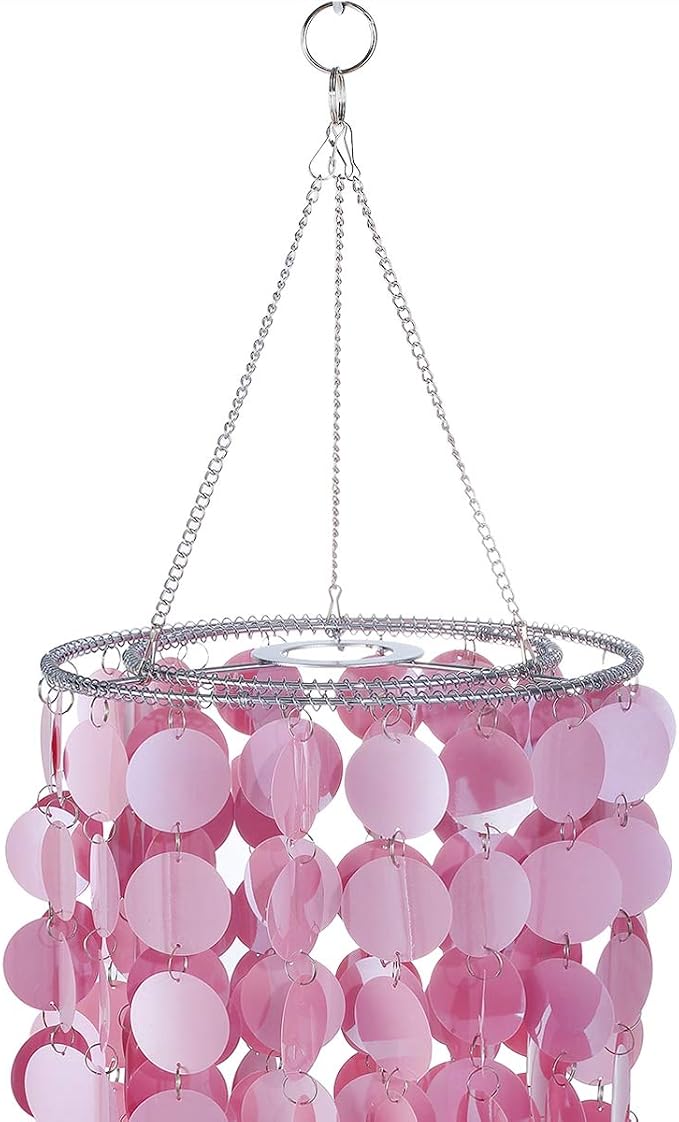 Pink Bling Hanging Chandelier Great idea for Wedding Chandeliers Centerpieces Decorations and Any Event Party Decor (PNK)