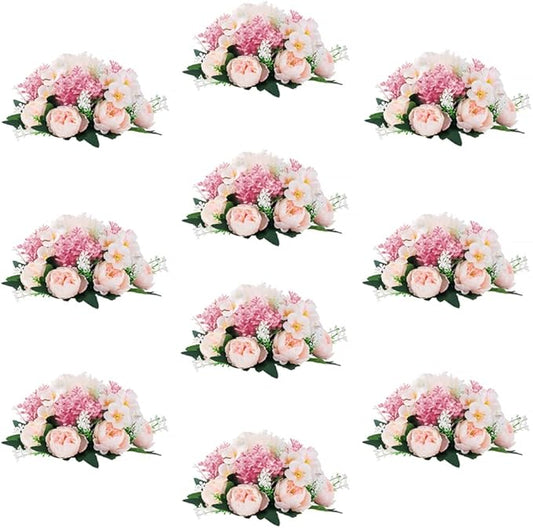 Flower Balls Centerpieces for Tables: 10 PCS Pink Flowers for Centerpieces Floral Arrangements Centerpiece for Wedding Party Celebration Home