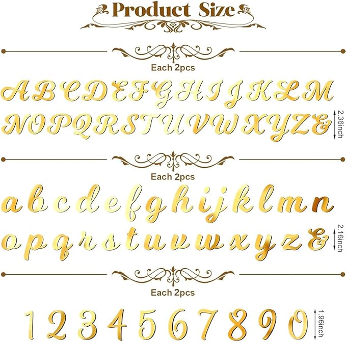 128Pcs Acrylic Alphabet Number Cake Topper Happy Birthday Cup Cake Toppers Gold Mirror Alphanumeric DIY Cupcake Candles Decoration for Wedding Anniversary Birthday Party Supplies Men Women