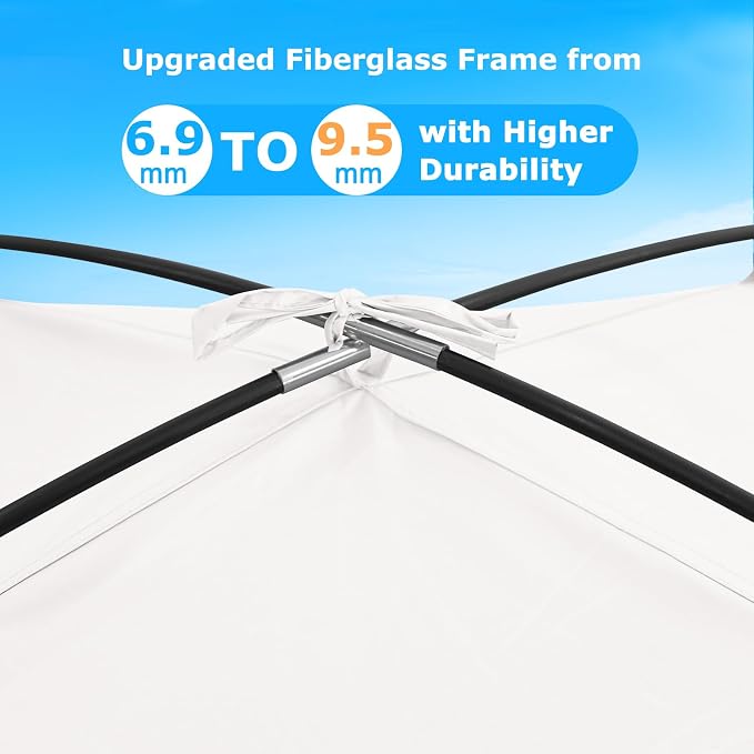 COMMOUDS Beach Tent Sun Shelter for 3/4/6/8 Person, UPF 50+ UV Protection Beach Shade Canopy Tent, Lightweight, Easy Set Up and Carry