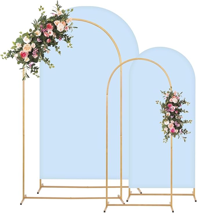 Toolterritary Metal Arch Backdrop Stand and Cover Set, 7.2FT, 6FT | Party Backdrop, Easy to Assemble, For Parties, Birthday, Baby Shower