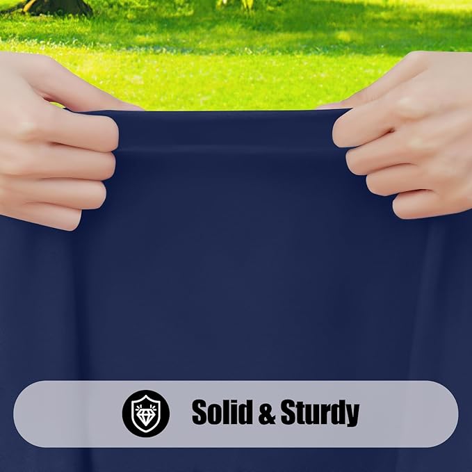 Smiry 6 Pack Rectangle Picnic Table Cloth, Waterproof Elastic Fitted Tablecloths, Washable Polyester Rectangular Patio Table Cover for Camping, Indoor and Outdoor (Navy, 30"x60")