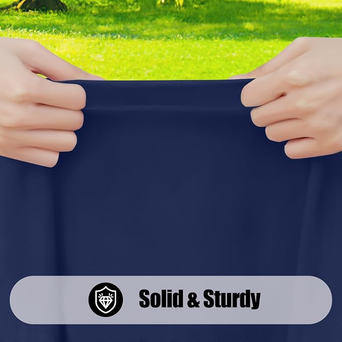 Smiry 4 Pack Rectangle Picnic Table Cloth, Waterproof Elastic Fitted Tablecloths, Washable Polyester Rectangular Patio Table Cover for Camping, Indoor and Outdoor (Navy, 24"x48")
