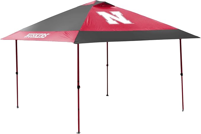 Logo Brands NCAA 12x12 Solo Up Canopy - 144 Square Feet of Shade – One-Person Easy Setup, UV-50 Protection, Rolling Storage Bag – Perfect Tent for Tailgates and Outdoor Events