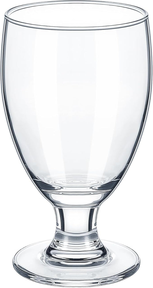 Patelai Set of 1 Water Goblet, 10.5 oz Clear Drinking Glasses Bulk Dishwasher Safe, Stemmed Water Glass for Juice Wine Beer Tea Sangria Cold Beverages, Reusable Glassware for Home Party Restaurant