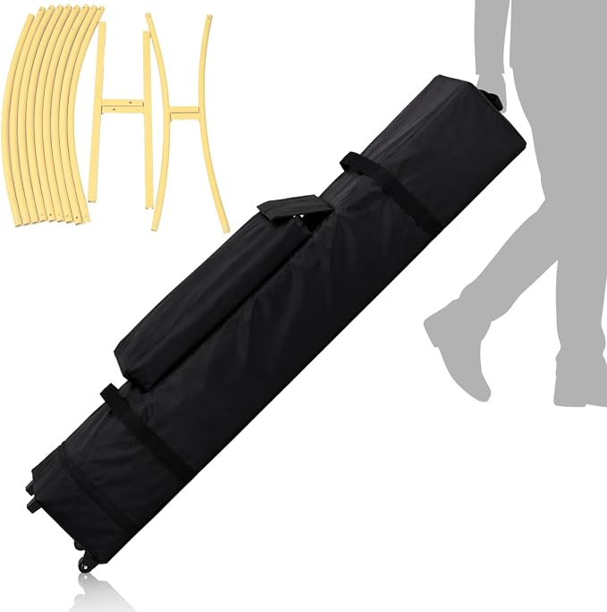 Abbylike 62 x 9 Inch Balloon Arch Frame Storage Bag with Wheels Balloon Kit Travel Bag for Transport and Storage Wedding Arch Stand Backdrop Frame Organizer for Ceremony Bridal Shower Birthday Decor