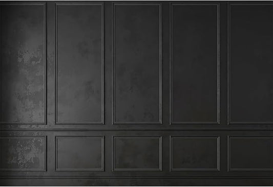 Baocicco 12x8ft Vintage Living Room Wall Backdrop for Photography Classic European Palace Black Wall Photography Background Birthday Party Wedding Graduation Events Photo Studio Video Background