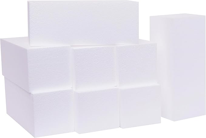 Silverlake 4x4x8 Craft Foam for Styrofoam Block Projects (8-Pack)