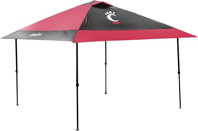 Logo Brands NCAA 12x12 Solo Up Canopy - 144 Square Feet of Shade – One-Person Easy Setup, UV-50 Protection, Rolling Storage Bag – Perfect Tent for Tailgates and Outdoor Events
