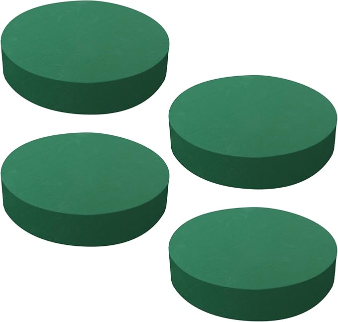 4 Pcs 10 Inch Floral Foam Blocks Large Dry and Wet Floral Foam for Diy Fresh Flowers, Artificial Flowers, Wedding Aisle Flowers Party Home Office Garden Decoration (Round)