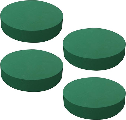 4 Pcs 10 Inch Floral Foam Blocks Large Dry and Wet Floral Foam for Diy Fresh Flowers, Artificial Flowers, Wedding Aisle Flowers Party Home Office Garden Decoration (Round)