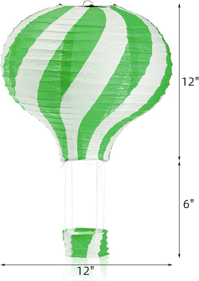 Goaste 14 Pack Hanging Hot Air Balloon Paper Lanterns, 12 Inch Colorful Paper Lantern Set, Reusable Party Ball Lamps, Chinese Ceiling Decoration for Wedding, Birthday, Engagement, Christmas, Classroom
