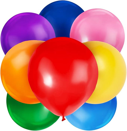 LovesTown 12PCS Assorted Rainbow Large Balloons, 36 Inch Latex Colors Giant Balloons 36 Inch for Birthday Wedding Bridal Shower Carnival Mexican Party Decorations