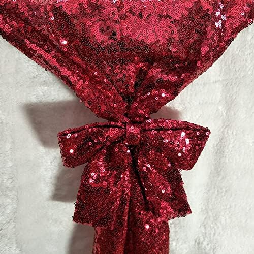 JYFLZQ Burgundy Sequin Table Runner 12" x 108" Sparkly Burgundy Metallic Table Runner Glitter Sequin Runner for Table Birthday Party Event Decorations