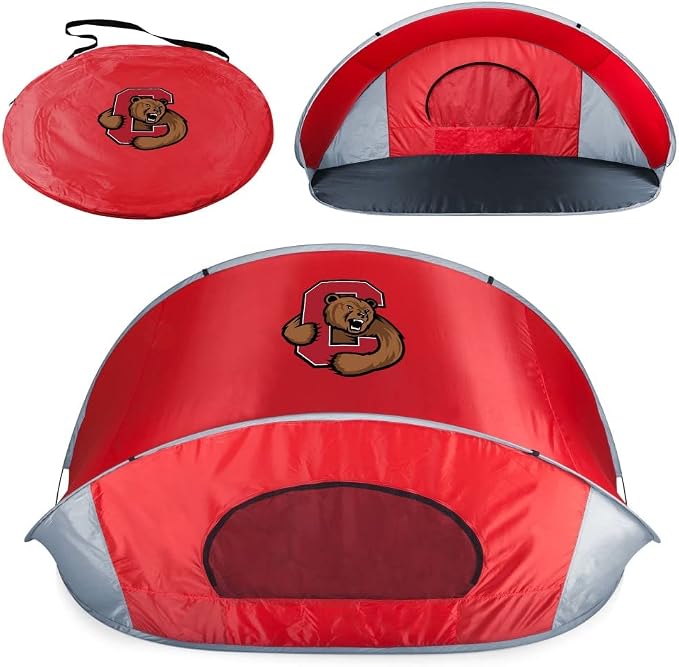 PICNIC TIME NCAA Georgia Tech Yellow Jackets Manta Portable Beach Tent, Pop Up Tent, Beach Sun Shelter Pop Up, (Gray with Black Accents)
