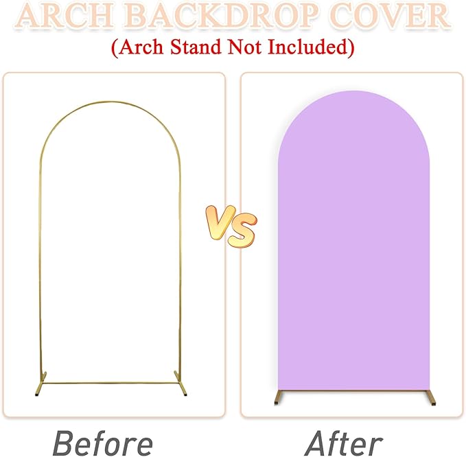 Wedding Arch Cover Set of 3 Arch Backdrop Cover 6FT 5FT 4FT Spandex Backdrop Cover for Arches Stand Balloon Arched Stand Cover Rainbow for Birthday Party Baby Shower Banquet Arches Decorations