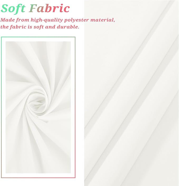 Teruntrue 12 Packs Ivory Tablecloths 60x126 inch Rectangle Table Cloth for 8 Foot Rectangle Tables, Washable Polyester Fabric, for Wedding Parties Banquet Holiday Dinner Table Decorative, Ivory