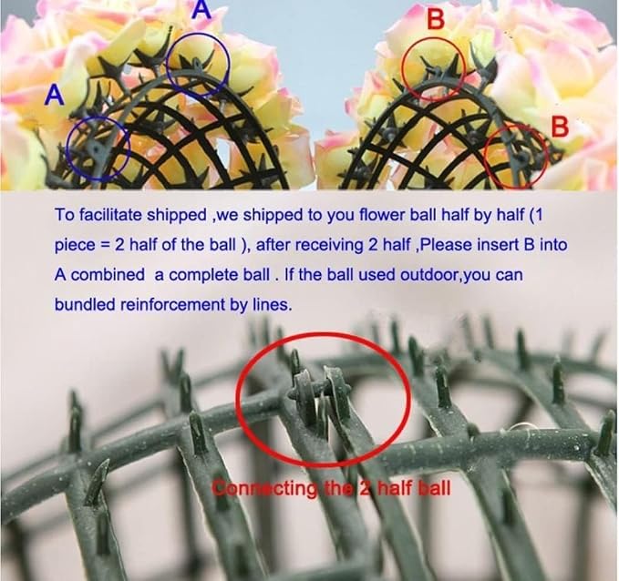HomeABC 10 Inch Artificial Romantic Rose Flower Ball for Home Outdoor Wedding Party Centerpieces Decorations 10 Pack Golden