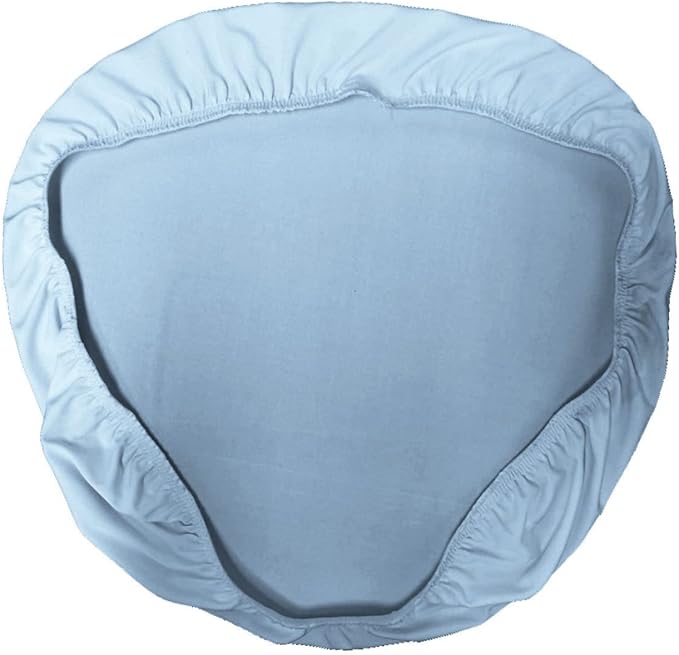 LA Linen Pack-4 Spandex Chiavari Chair Cushion Cover, Blue Light