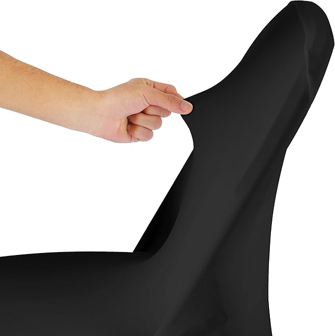 Spandex Chair Cover,25PCS,Living Room Folding Chair Covers,Removable Chair Covers Washable Protector Stretch Chair Cover for Party, Banquet,Wedding Event,Hotel(Black)