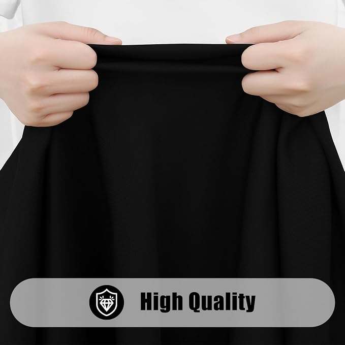 Smiry 4 Pack Rectangle Picnic Table Cloth, Waterproof Elastic Fitted Tablecloths, Washable Polyester Rectangular Patio Table Cover for Camping, Indoor and Outdoor (Black, 36"x60")