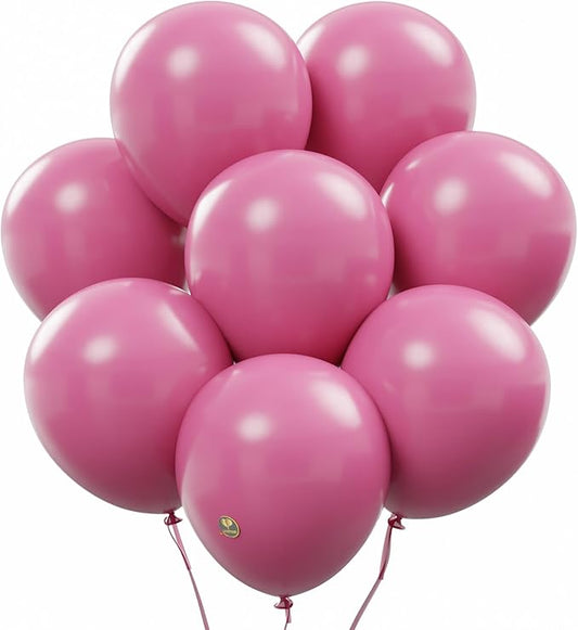 AFTERLOON® Biodegradable Balloons 24 pcs Bubble Gum Pink 12 Inch, Matte Color Thickened Extra Strong Latex Helium Float, Colorful Bulk Color ballon baloon Globos Para Decoration De Fiestas Kids
