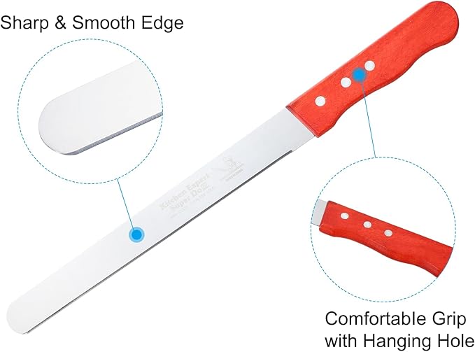 PATIKIL Floral Foam Knife, 2 Pcs 37.5 x 3.1CM Florist Professional Cutting Knife for Flower Foam Block Cake, Wooden Handle