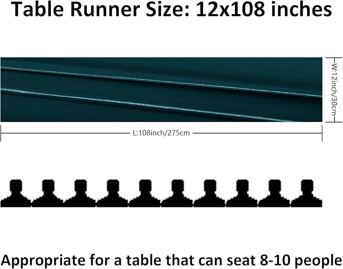 24Pack Christmas Table Runner 12 x 108 Inches Satin Silk Table Runner for Wedding, Birthday Party, Banquets, Graduations Decoration, fit Rectange and Round Table-Hunte