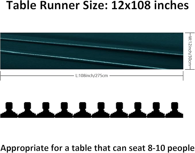 6Pack Christmas Table Runner 12 x 108 Inches Satin Silk Table Runner for Wedding, Birthday Party, Banquets, Graduations Decoration, fit Rectange and Round Table-Hunte