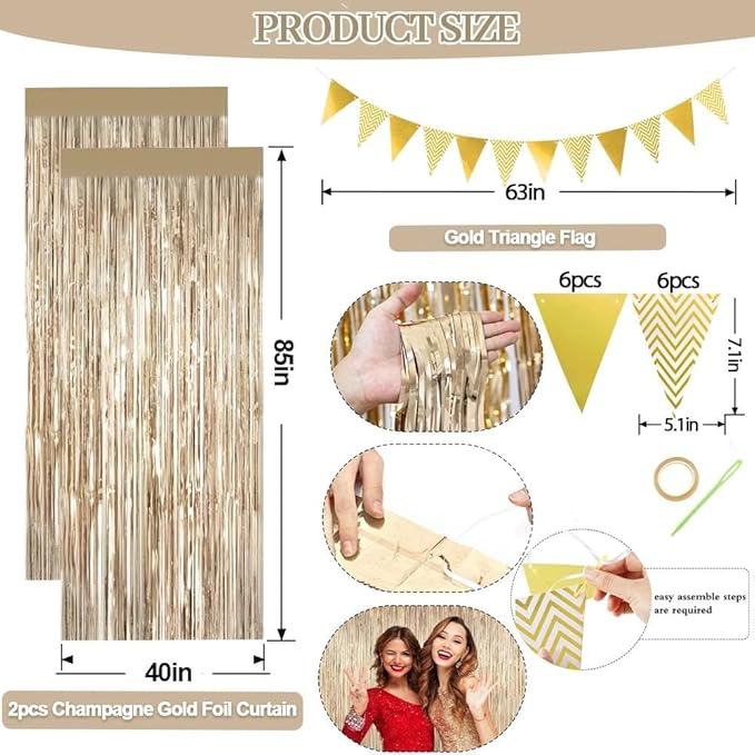 White Sand Gold Balloon Garland, Double Stuffed Pearl White Gold Cream Beige Balloons Clear Bobo Latex Balloon Arch Kit for Wedding Bridal Shower Birthday Baby Shower Gender Reveal Party Decorations