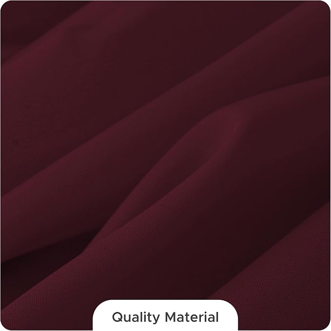 Fitable 8 Pack Rectangle Tablecloths: Stain Resistant Wrinkle Free Table Clothes, Washable Reusable Polyester Table Covers for Wedding Party Birthday Banquet Reception(Burgundy, 60x102 Inch)