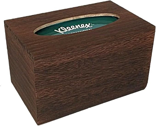 Kleenex Hand Towels (11268, 01701) POP-UP Box Cover with Slide Out Bottom – Darkened Paulownia Wood, Decorative Modern Design for Home & Office