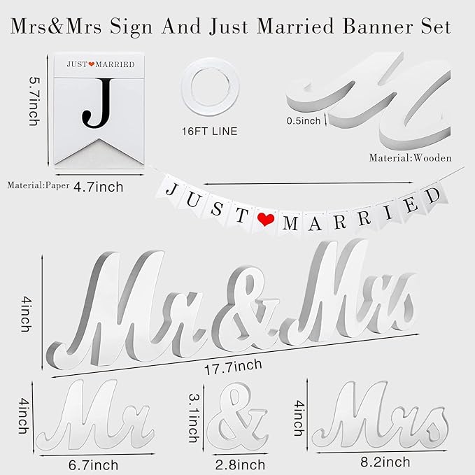 Engraved Mr and Mrs Champagne Flutes Wooden Sign,Wedding Toasting Glasses for Bride and Groom,Cake Knife and Server Set Just Married Banner for Couple Reception Ceremony