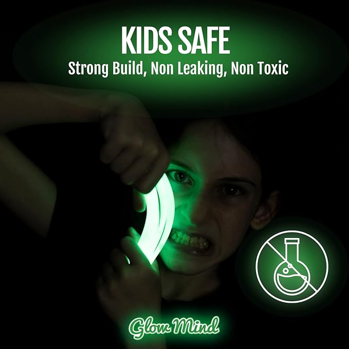 200 Ultra Bright Glow Sticks Bulk - Halloween Glow in the Dark Party Supplies Pack - 8" Glowsticks Party Favors with Bracelets and Necklaces