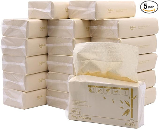 DrDirt Multifold Paper Towels - 18-Pack, 2-Ply M-Fold, 110 Sheets Each - Slim Size Refill for Kitchen and Bathroom