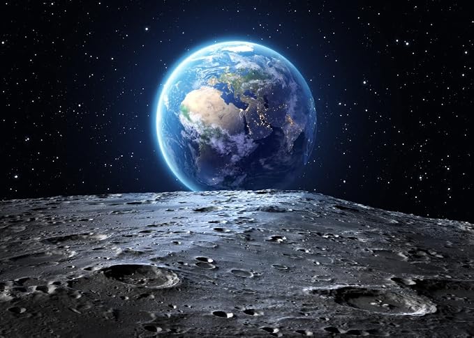 BELECO 20x10ft Fabric Outer Space Backdrop Universe Background Earth Moon Surface Furnished by NASA Planet Stars Photography Backdrop for Birthday Party Decoration Photoshoot Photo Background Props