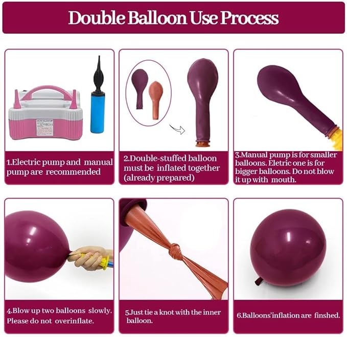 Dark Purple Pink Balloon Garland Double Stuffed Plum Mauve Burgundy Gold Balloon Arch Kit Dusty Pink Lavender Balloons for Birthday Bridal Shower Wedding Mother's Day Anniversary Party Decorations