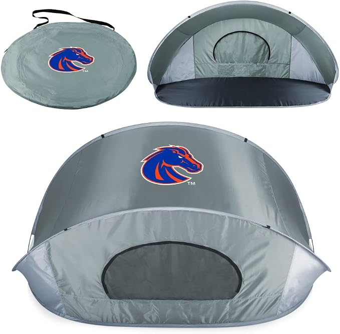 PICNIC TIME NCAA Georgia Tech Yellow Jackets Manta Portable Beach Tent, Pop Up Tent, Beach Sun Shelter Pop Up, (Gray with Black Accents)