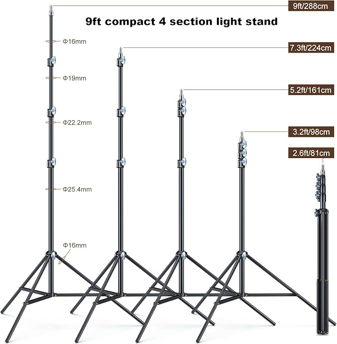LINCO Backdrop Stand 9.6x10ft for Photography, Parties, Green Screen Background kit